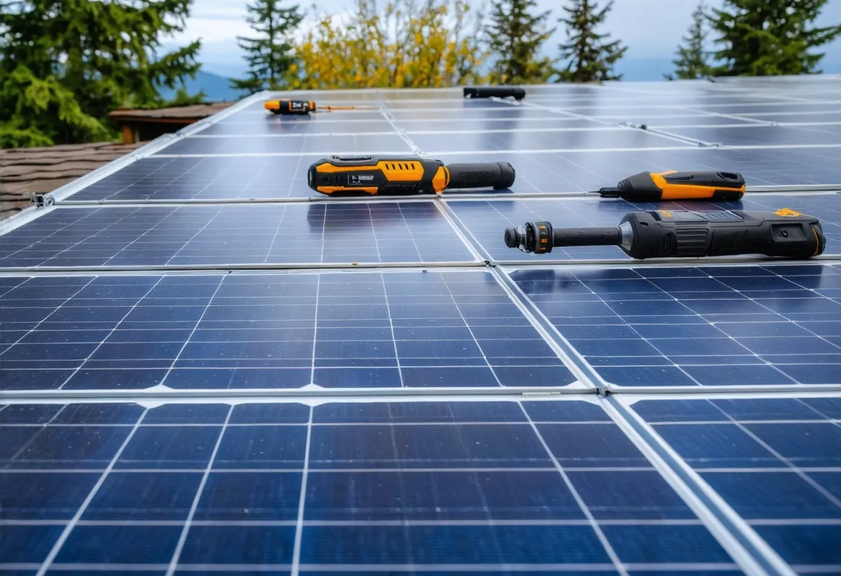 Off-grid solar anchorage in Anchorage